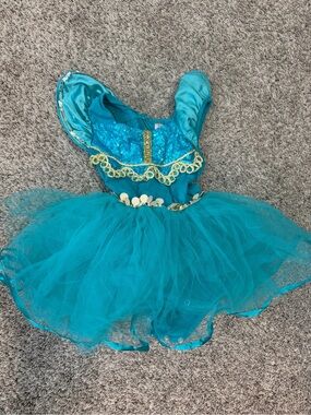 Princess Jasmine Tutu Costume Dress with Gold Accents